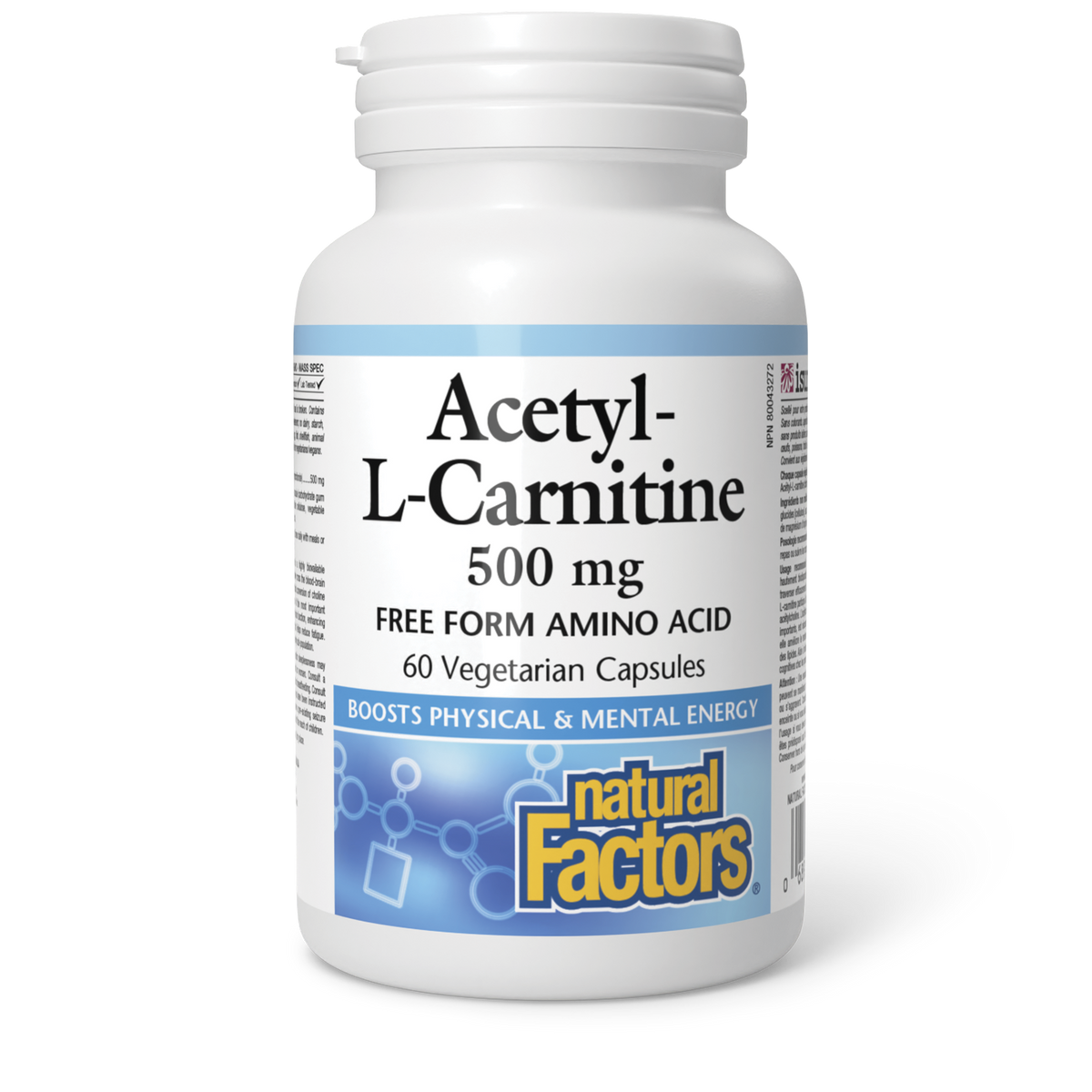 ACETYL-L-CARNITINE 500 MG 60 VCAPS NATURAL FACTORS – Ave Maria Health