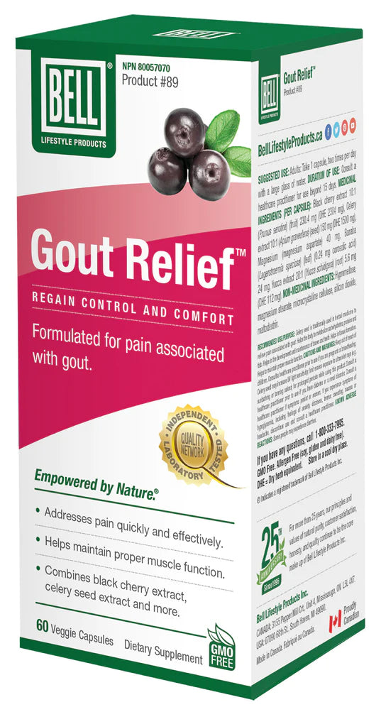 GOUT RELIEF 60 CAPS BELL Ave Maria Health