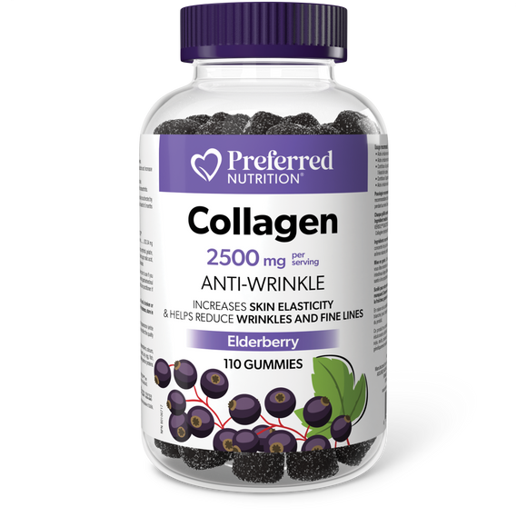 COLLAGEN ELDERBERRY 2500 MG 110 GUMMIES PREFERRED NUTRITION