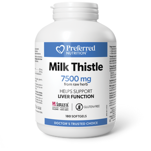 MILK THISTLE 7500 MG 180 GELS PREFERRED NUTRITION