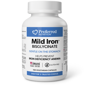 MILD IRON BISGLYCINATE 150 CAPS PREFERRED NUTRITION