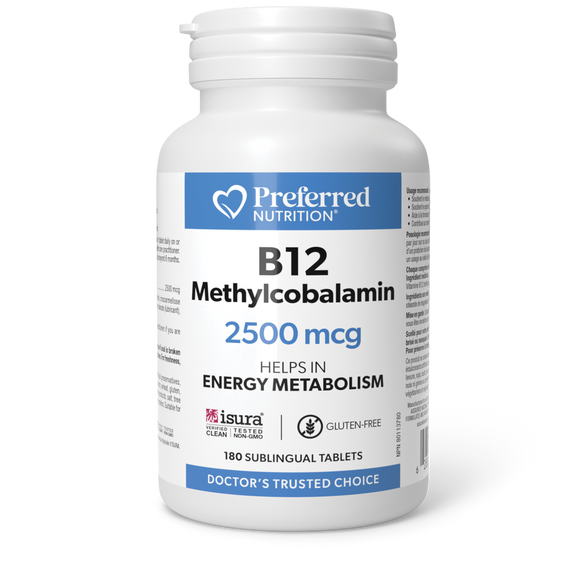 B12 METHYLCOBALAMIN 2500 MCG 180 TABS PREFERRED NUTRITION