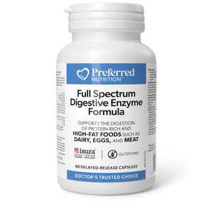 FULL SPECTRUM DIGESTIVE ENZYME FORMULA 60 CAPSULES PREFERRED NUTRITION