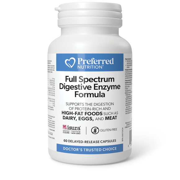 FULL SPECTRUM DIGESTIVE ENZYME FORMULA 60 CAPSULES PREFERRED NUTRITION