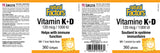 VITAMIN K & D 120 MCG 1000 IU 360 GELS NATURAL FACTORS