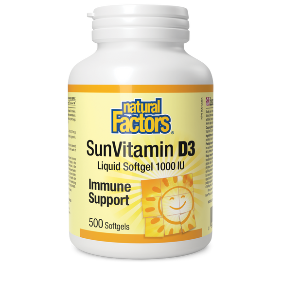 SUNVITAMIN D3 1000 IU 500 GELS NATURAL FACTORS