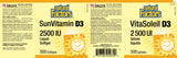 SUNVITAMIN D3 2500 IU 500 GELS NATURAL FACTORS