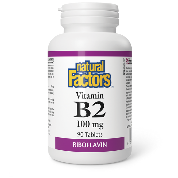 B2 RIBOFLAVIN 100 MG 90 TABS NATURAL FACTORS