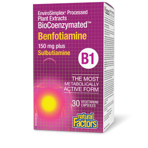 VITAMIN B1 BIOCOENZ BENFOTIAMINE 150 MG 30 VCAPS NATURAL FACTORS