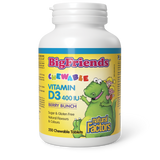 VITAMIN D3 BIG FRIENDS BERRY BRUNCH 400 IU 250 CHEWABLES NATURAL FACTORS