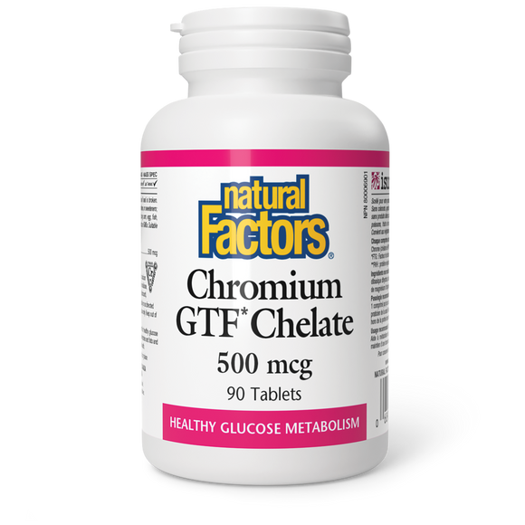 CHROMIUM CHELATE 500 MCG 90 TABS NATURAL FACTORS