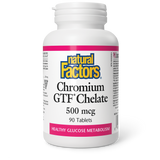 CHROMIUM CHELATE 500 MCG 90 TABS NATURAL FACTORS