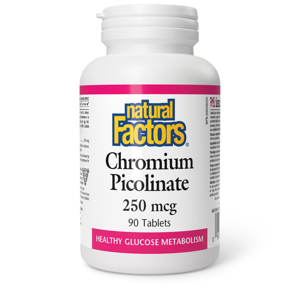 CHROMIUM PICOLINATE 250 MCG 90 TABS NATURAL FACTORS