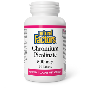 CHROMIUM PICOLINATE 500 MCG 90 TABS NATURAL FACTORS