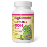 BIG FRIENDS CHEWABLE IRON 10 MG SOUR PEACH 120 CHEWS NATURAL FACTORS