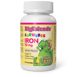 CHEWABLE IRON SOUR PEACH 10 MG 60 CHEWS BIG FRIENDS NATURAL FACTORS