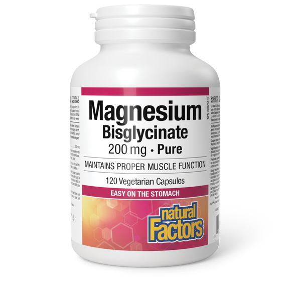 MAGNESIUM BISGLYCINATE 200 MG 120 CAPS NATURAL FACTORS