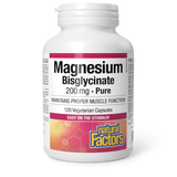 MAGNESIUM BISGLYCINATE 200 MG 120 CAPS NATURAL FACTORS