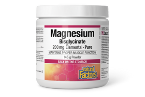 MAGNESIUM BISGLYCINATE 200 MG 145 G NATURAL FACTORS