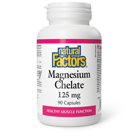 MAGNESIUM CHELATE 125 MG 90 TABS NATURAL FACTORS