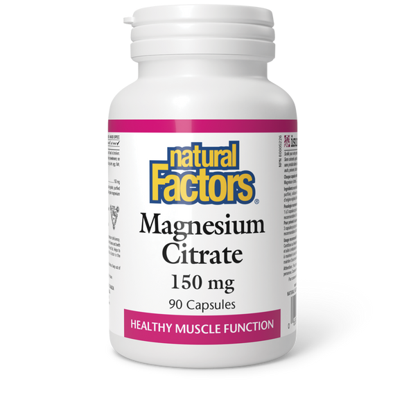 MAGNESIUM CITRATE 150 MG 90 CAPS NATURAL FACTORS