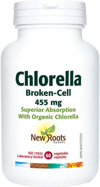 CHLORELLA ORGANIC 455 MG 60 CAPS NEW ROOTS