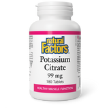 POTASSIUM CITRATE 99 MG 180 TABS NATURAL FACTORS