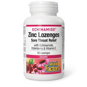 ECHINAMIDE ZINC LOZENGES CHERRY NATURAL FACTORS