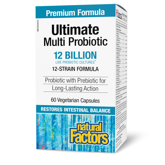 ULTIMATE MULTI PROBIOTIC 12 BILLION 60 CAPS NATURAL FACTORS