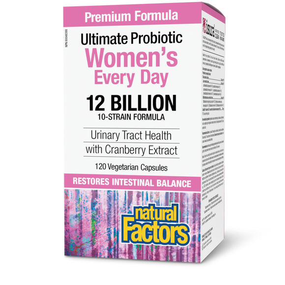 ULTIMATE PROBIOTIC WOMEN'S EVERY DAY 12 BILLION 120 CAPS NATURAL FACTORS