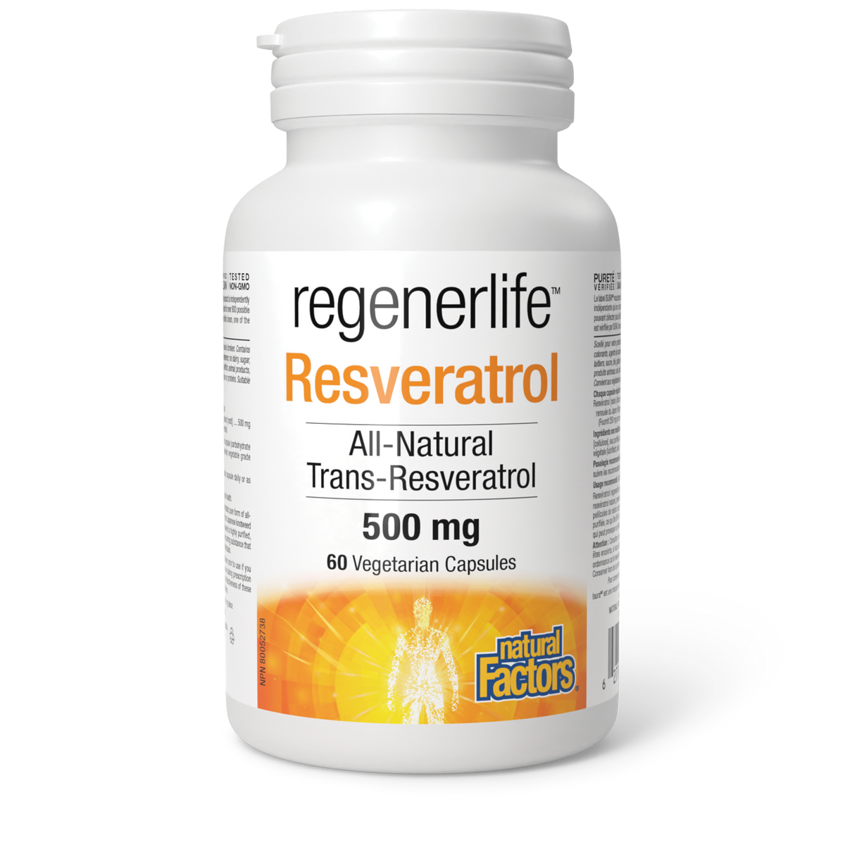 RESVERATROL 500 MG 60 CAPS REGENERLIFE NATURAL FACTORS – Ave Maria Health