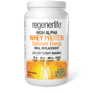 HIGH ALPHA WHEY PROTEIN MEAL REPLACEMENT VANILLA 885 G REGENERLIFE NATURAL FACTORS
