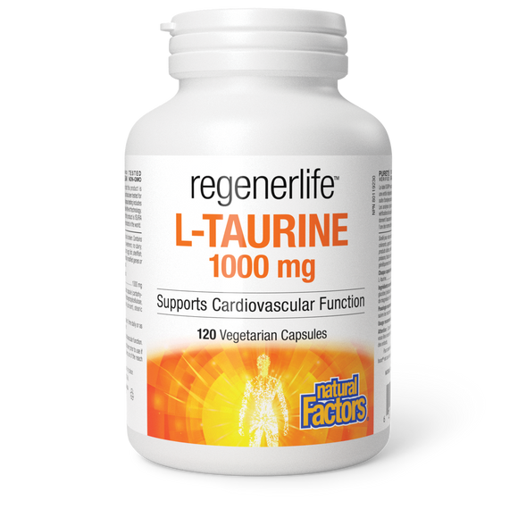 L-TAURINE 1000 MG 120 CAPS REGENERLIFE NATURAL FACTORS