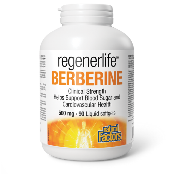 BERBERINE 500 MG 90 GELS REGENERLIFE NATURAL FACTORS