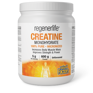 CREATINE MONOHYDRATE 5 G UNFLAVORED 600 G REGENERLIFE NATURAL FACTORS