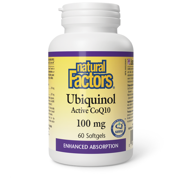 UBIQUINOL ACTIVE COQ10 100 MG 60 SOFTGELS NATURAL FACTORS