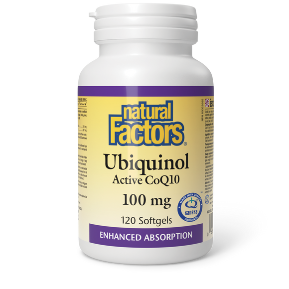 UBIQUINOL ACTIVE COQ10 100 MG 120 SOFTGELS NATURAL FACTORS