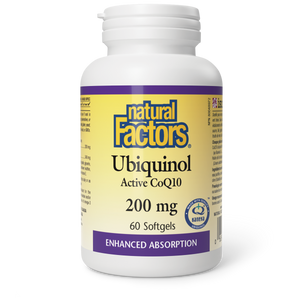 UBIQUINOL ACTIVE COQ10 200 MG 60 SOFTGELS NATURAL FACTORS