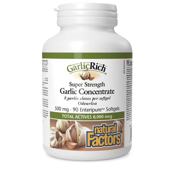 GARLIC CONCENTRATE 500 MG 90 SOFTGELS NATURAL FACTORS