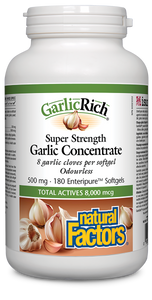 GARLIC CONCENTRATE 500 MG 180 SOFTGELS NATURAL FACTORS