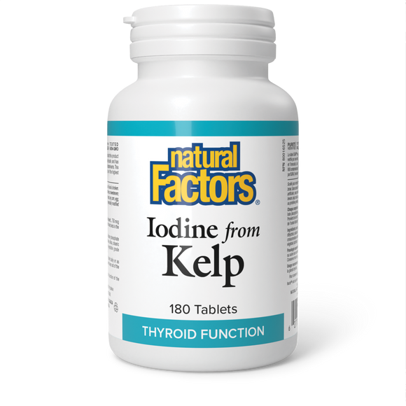 IODINE FROM KELP 750 MCG 180 TABS NATURAL FACTORS