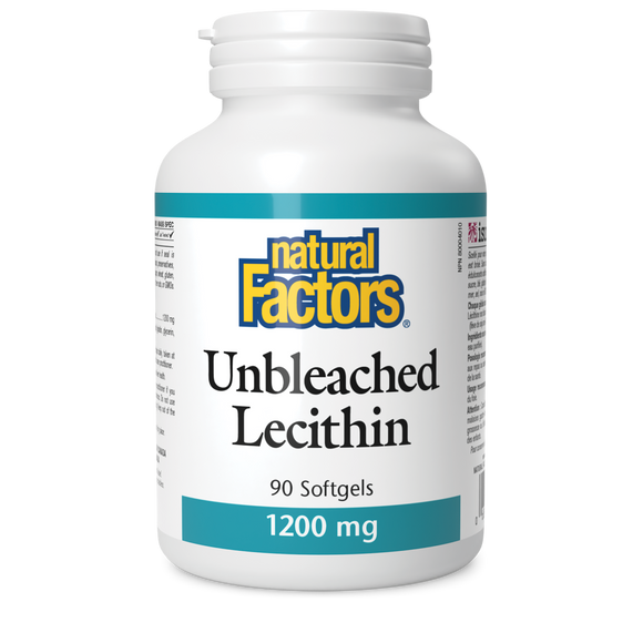 UNBLEACHED LECITHIN 1200 MG 90 CAPS NATURAL FACTORS