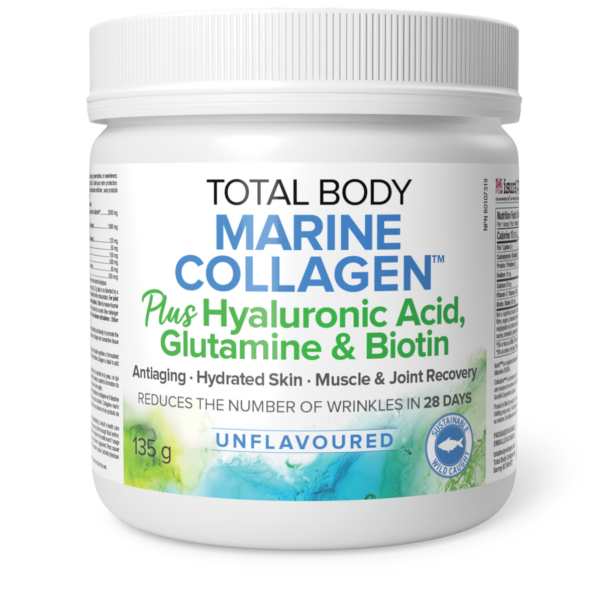 TOTAL BODY MARINE COLLAGEN WITH HYALURONIC ACID, GLUTAMINE & BIOTIN UN ...