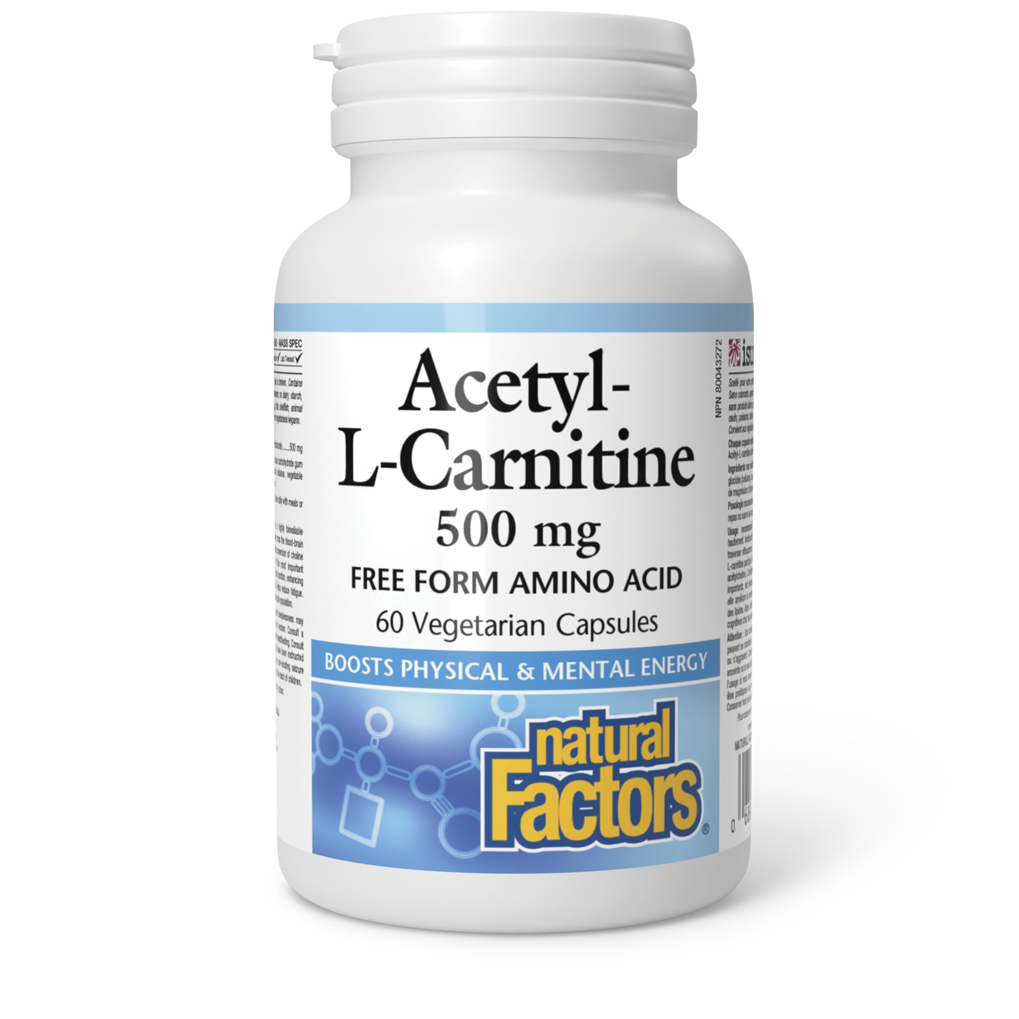 ACETYL-L-CARNITINE 500 MG 60 VCAPS NATURAL FACTORS Ave Maria Health ACETYL-L-CARNITINE 500 MG 60 VCAPS NATURAL FACTORS Ave Maria Health