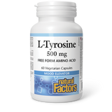 L-TYROSINE 500 MG 60 CAPS NATURAL FACTORS