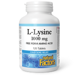 L-LYSINE 1000 MG 120 TABS NATURAL FACTORS