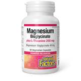 MAGNESIUM BISGLYCINATE 40 MG PLUS L-THEANINE 250 MG 90 CAPS NATURAL FACTORS