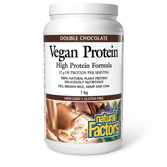 VEGAN PROTEIN CHOCOLATE 1 KG NATURAL FACTORS