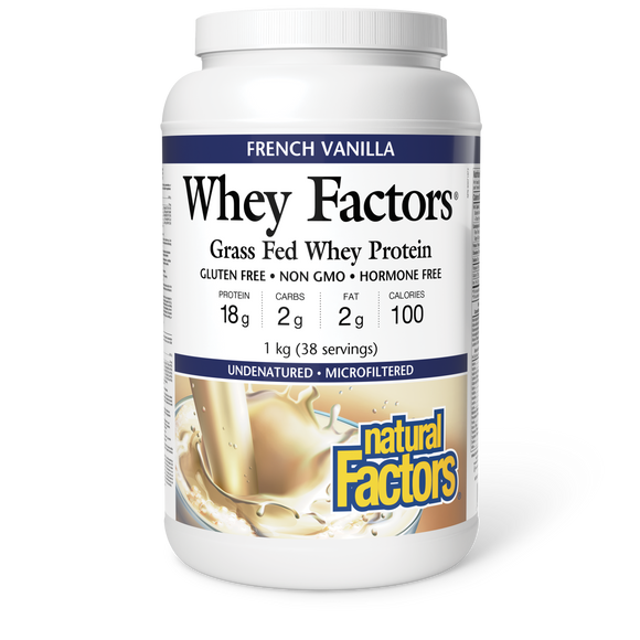 WHEY FACTORS FRENCH VANILLA 1 KG NATURAL FACTORS