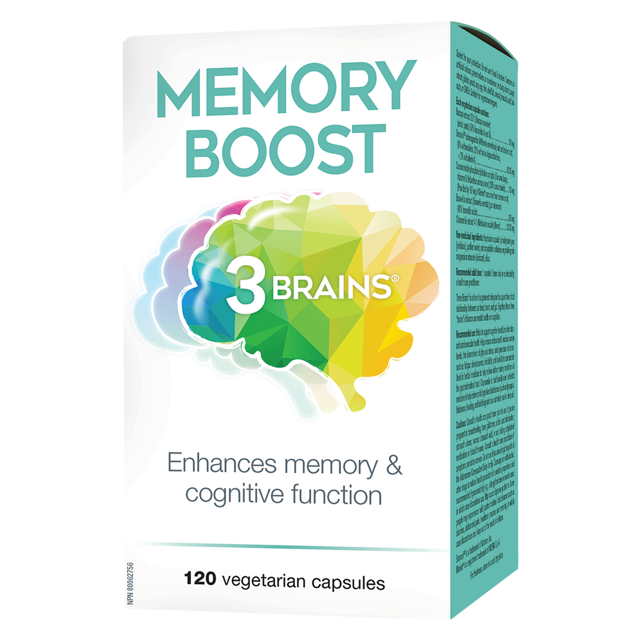 Boost Memory Product MEMORY BOOST 120 VCAPS 3 BRAINS – Ave Maria Health